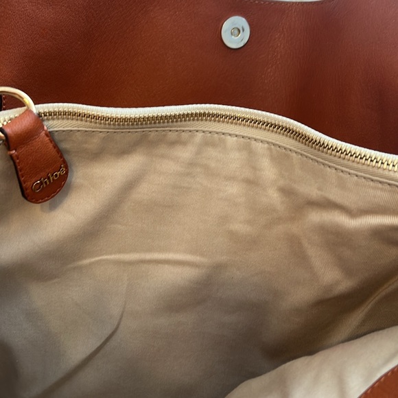 Chloé Brown Leather Shoulder Tote Bag | Gold Hardware | Snap Closure | VGC - Picture 8 of 12